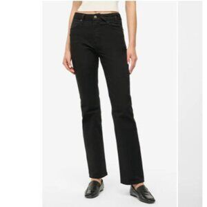 Wrangler+Staud Black Straight-Leg Denim Jeans Womens 28x32 Chic Casual Classic